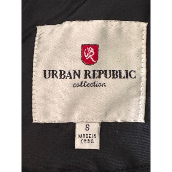 Urban‎ Republic Collection Jacket Womens Small Black Gold Accents Coat - Picture 2 of 7